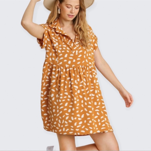 Umgee Dresses & Skirts - 🧡New Adorable Animal Print Baby Doll Mini Dress ,Tunic Top🧡